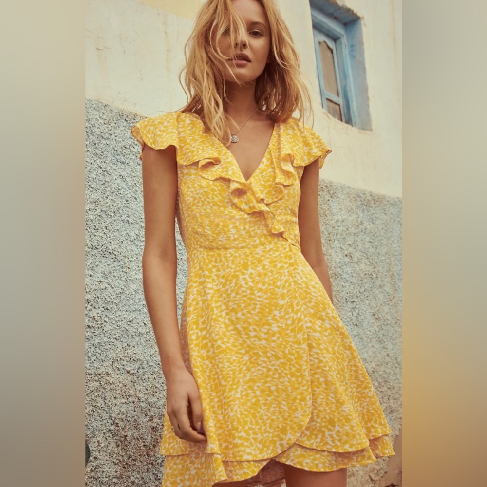 Free people wrap mini dress